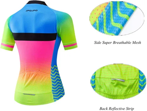 Vista 4 de Mujeres Ciclismo Jersey Conjunto Verano Ciclismo Ropa MTB Jersey Set Secado Rápido Transpirable Verano Bicicletas Uniformes 1