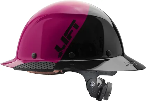 Vista 8 de Lift Dax - Casco de seguridad de ala completa de resina de fibra, suspensión de 6 puntos Azul