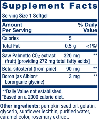 Vista 3 de Life Extension PalmettoGuard Saw Palmetto & Beta-Sitosterol – Apoya la función saludable de la próstata y la salud del metabolismo hormonal