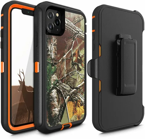 Vista 12 de 14 Pro Max - Funda protectora híbrida a prueba de golpes, diseño de doble capa, cubierta dura compatible con iPhone 14 Pro Max (negro y negro)