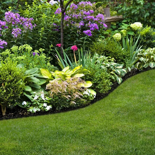 Vista 5 de EasyFlex Borde de paisaje con estacas de anclaje adicionales, 4.5 pulgadas. Borde de jardín de plástico de 20 pies, kit de borde superior recto