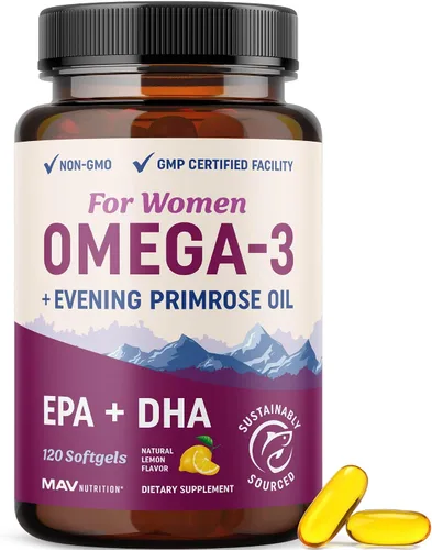 Vista 10 de Aceite de pescado Omega 3 para adolescentes Salud cerebral, concentración y apoyo del estado de ánimo, 1120 mg de Omega3 595 mg EPA + 460 mg DHA