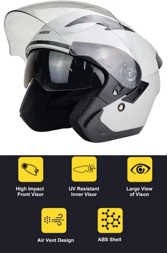 Vista 8 de Casco de moto abierto DOT, modelo PM-768