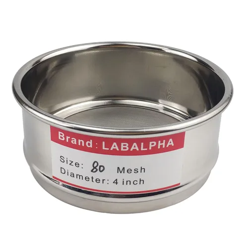 Vista 29 de LABALPHA Bandeja para tamices de laboratorio con tapa, 4'' de diámetro, acero inoxidable 304