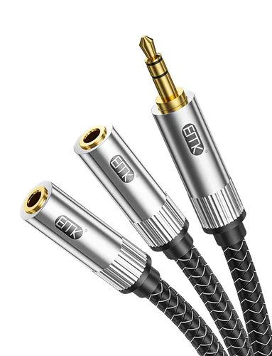 Vista 12 de EMK Cable de extensión estéreo macho a hembra de 1/4 pulgadas (0.250 in) chapado en oro de 1/4 pulgadas (0.250 in) - Cable de extensión