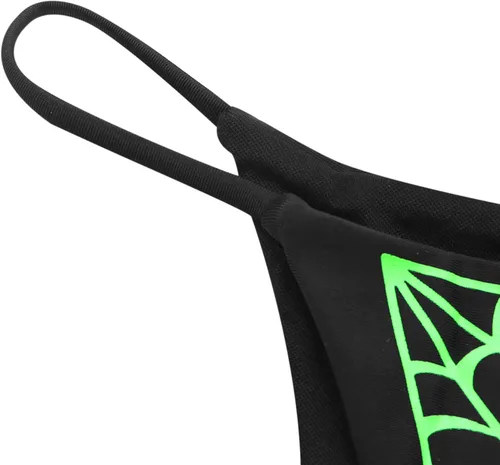 Vista 74 de AIBEARTY Traje de baño de dos piezas con estampado de calaveras para mujer, conjunto de bikini triangular de corte alto para fiesta, festival