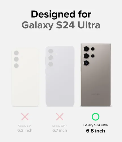 Vista 4 de Ringke Onyx - Funda compatible con Galaxy S24 Ultra [negra] + doble película fácil compatible con Galaxy S24 Ultra (paquete de 2)