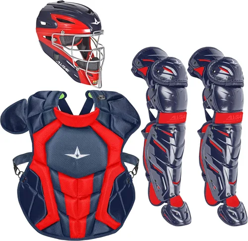 Vista 16 de All-Star Eje S7 de 9 a 16 años – Kit de equipo de captura de béisbol (incluye casco, protector de pecho, protectores de piernas), cumple con NOCSAE