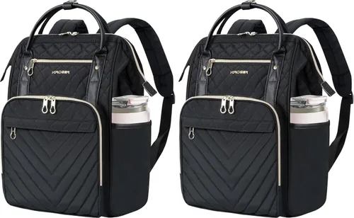 Vista 10 de KROSER Mochila para laptop de 17 pulgadas, elegante mochila de trabajo