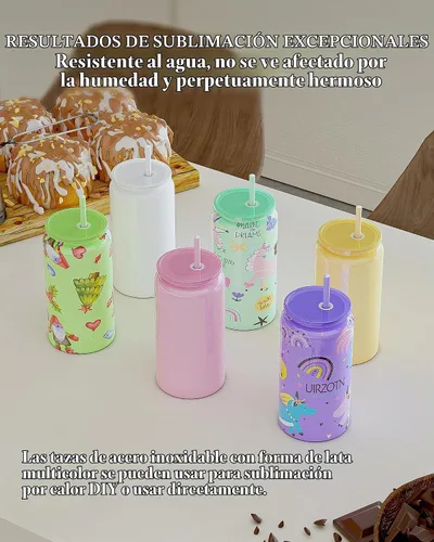 Vista 7 de Paquete de 6 vasos de 16 onzas, vaso aislado con popote, vaso de café