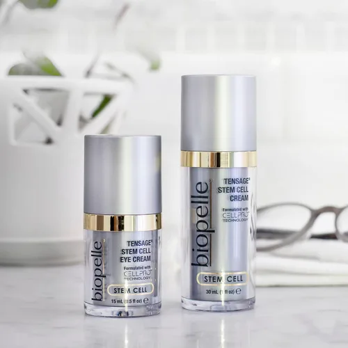 Vista 5 de Biopelle Tensage Crema de ojos con células madre, crema debajo de los ojos para ojeras, hinchazón y bolsas con tecnología CellPro, cafeína, retinol