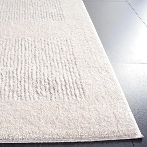 Vista 6 de SAFAVIEH Melody Collection - Alfombra de pasillo de 2 pies 2 pulgadas x 8 pies, color marfil y gris, diseño moderno, ideal para zonas de alto