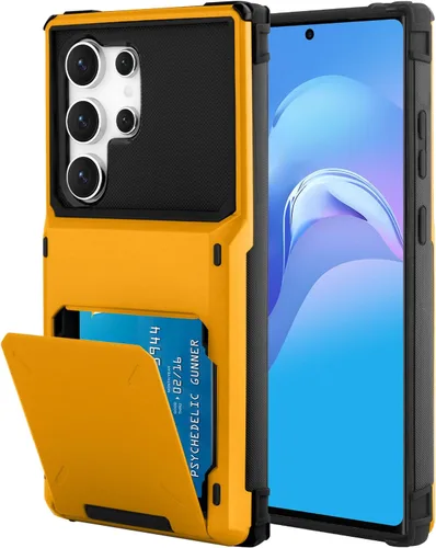 Vista 116 de Funda tipo cartera para Samsung Galaxy S22 con ranura para 2 tarjetas de crédito Funda a prueba de golpes Hybrid Heavy Duty Protection Armor Funda