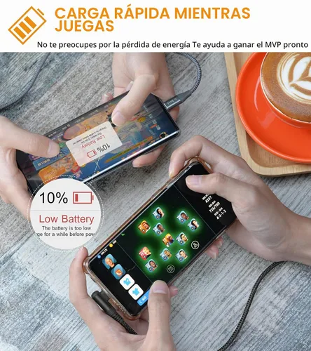 Vista 7 de sweguard Cable de carga USB tipo C en ángulo recto [2 unidades, 3.3 pies] 3.1A cable trenzado de nailon para iPhone 17, 16, 15 Pro Max Plus, iPhone