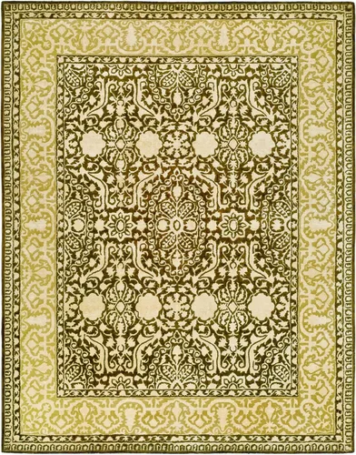 Vista 23 de SAFAVIEH Silk Road Collection SKR213G - Alfombra decorativa de lana tradicional hecha a mano, 2 x 3 pies, color granate y marfil