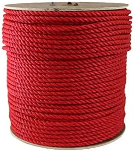 Vista 34 de ATERET Cuerda de Polipropileno Trenzada de 3 Hebras Color Tostado Monofilamento I 1-1/2" x 20 Pies I 19,350 lbs. Resistencia a la Tracción I Cordón