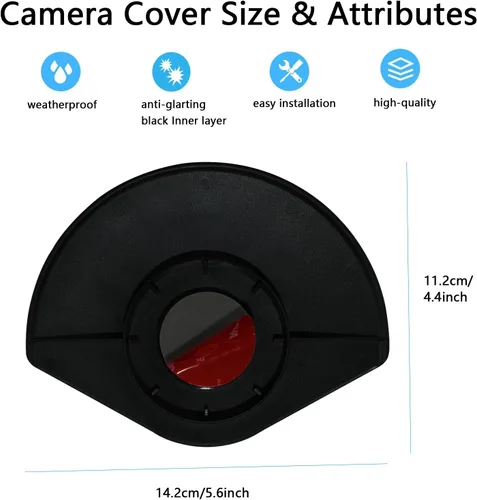 Vista 7 de Funda de lluvia UV compatible con Ring Outdoor Cam Plus (modelo nuevo), protector de cámara resistente a la intemperie, cubierta de cámara de sombra