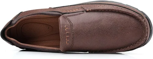 Vista 4 de Coramtty Mocasines para hombre, suaves, ligeros, cómodos, informales, planos, para caminar al aire libre