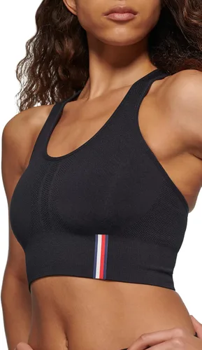 Vista 4 de Tommy Hilfiger Sujetador deportivo para mujer, negro, XL, Negro