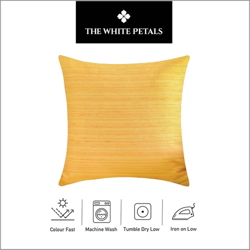 Vista 5 de The White Petals Fundas de almohada europeas color amarillo canario (seda sintética, 26 x 26 pulgadas, paquete de 2)