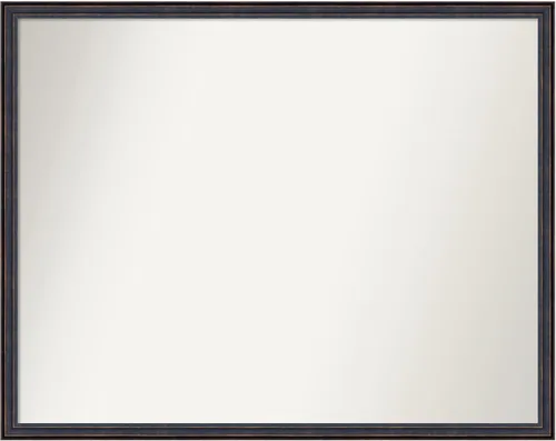 Vista 7 de Amanti Art Espejo de baño de bronce para sobre el fregadero, 25 x 26 pulgadas, espejo rectangular de bronce oscuro, marco de madera tradicional