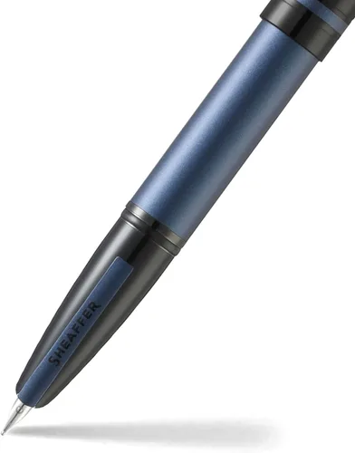 Vista 2 de Sheaffer Icon Metallic Blue E0911053 - Pluma estilográfica, color azul metálico con aplicaciones PVD en negro brillante
