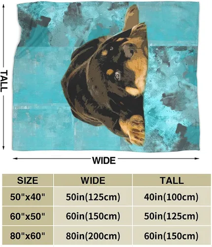 Vista 3 de HAZIMCS Manta de franela de felpa de vellón, bonito diseño de animales perezosos de granja y cachorros Rottweiler para sillón reclinable