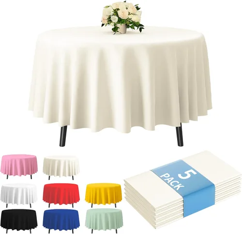 Vista 34 de Fixwal Mantel de plástico negro desechable de 54 x 108 pulgadas, mantel rectangular impermeable, paquete de 5 para graduación, decoración de fiesta