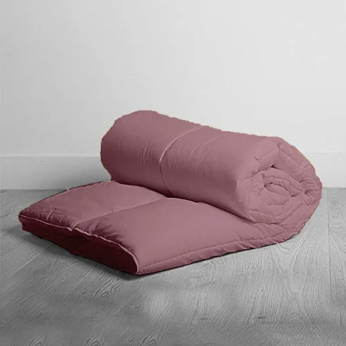 Vista 2 de BedDecor Edredón de relleno de microfibra de 200 GSM, súper suave, de alta calidad, 600 hilos, sólido, 100% algodón egipcio (rosa, individual XL)