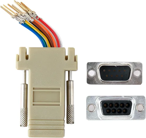 Vista 2 de Adaptador de puerto serie DB9 macho a RJ45 Ethernet, M/F