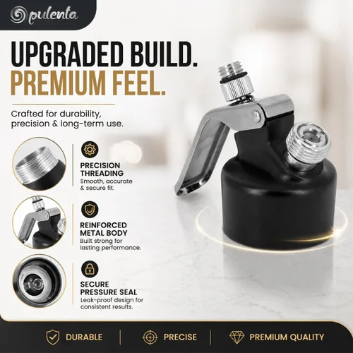 Vista 6 de Dispensador de Crema Batida Premium – Máquina de Batir a Prueba de Fugas con 3 Boquillas de Acero Inoxidable, Espátula, Bolígrafo para Alimentos