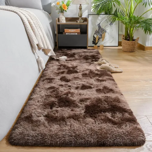 Vista 28 de AROGAN Alfombras suaves de 2 x 4 pies para dormitorio, alfombra mullida de felpa, alfombra peluda que no desprende para guardería, habitación