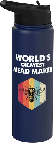 Vista 13 de Okayest Mead Maker Meadmaking Mead Homebrew Brewer Men's Stainless Steel Insulated Water Bottle