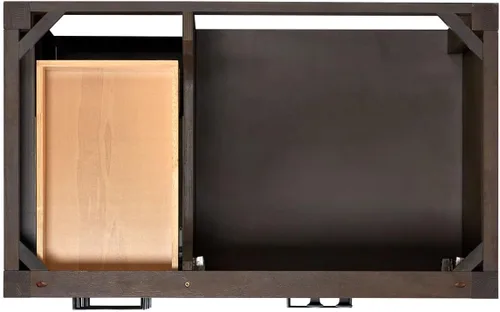 Vista 11 de ARIEL Cambridge tocador de baño con fregadero, madera maciza, encimera y protector contra salpicaduras de cuarzo blanco puro de 1.5 pulgadas