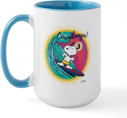 Vista 208 de CafePress SNOOPY Joe Cool - Taza de café de cerámica (15.0 fl oz)