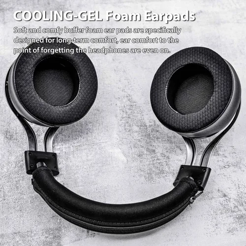 Vista 4 de TRANSTEK Almohadillas de repuesto compatibles con auriculares LucidSound LS20 LS25 LS30 LS40, almohadillas con espuma viscoelástica de alta densidad