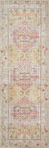 Vista 5 de Loloi II Colección Skye SKY-04 - Alfombra de pasillo, 2'-6" x 10'-0", dorado/rubor