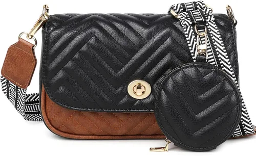 Vista 14 de JEEHAN - Bolsos bandolera acolchados para mujer, bolsos de hombro de diseño, monedero pequeño