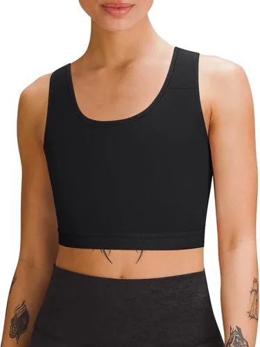 Vista 8 de GCTBL Carpeta de pecho para transgénero Half FTM Binder Trans sujetador de compresión transpirable Negro