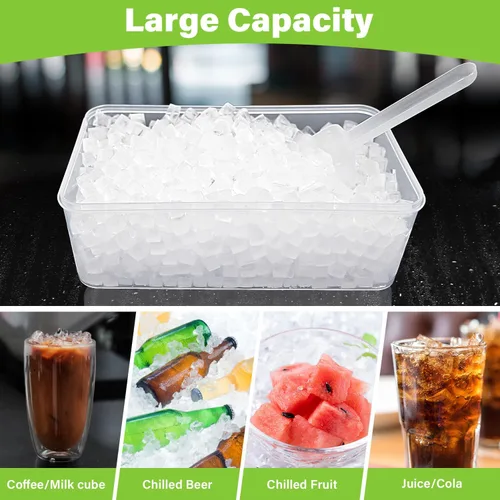 Vista 6 de Mini bandeja para cubitos de hielo para congelador: bandejas de hielo pequeñas FDDBI para congelador con contenedor – 117 × 4 piezas bandeja