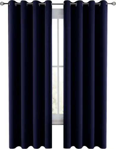 Vista 35 de LUX Décor - Juego de 2 paneles de cortinas opacas de alta calidad de 63 pulgadas de largo, cortinas de oscurecimiento de habitación con aislamiento