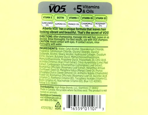 Vista 5 de Herbal Escapes - Acondicionador para exprimir Kiwi Lime de Alberto Vo5, 15 onzas