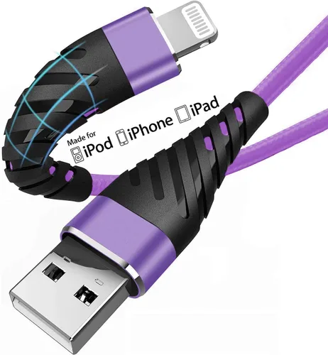Vista 15 de Cable de carga para iPhone de 3 pies para [certificado MFi de Apple], (paquete de 2) cable Lightning CyvenSmart de 3 pies, cable de carga rápida