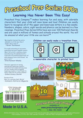Vista 2 de Preschool Prep Series Collection - 10 DVD Boxed Set Meet the Letters Meet the Numbers Meet the Shapes Meet the Colors Meet the Sight Words 1 2 3