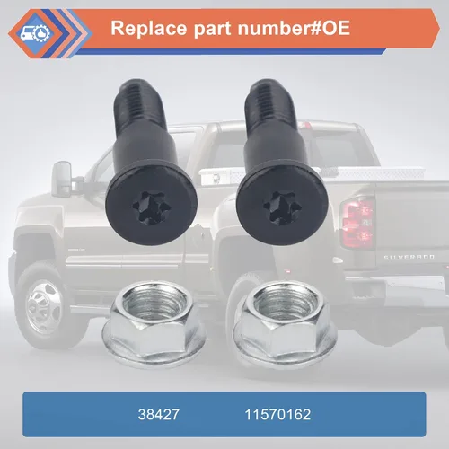 Vista 2 de 2 piezas de cerrojo para puerta trasera compatible con Chevy Cadilac GMC Vehicle 1999-2014 Avalanche Silverado, 2002-2009 Escalade, 1999-2014 Sierra
