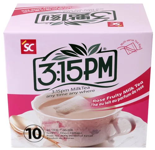 Vista 3 de 3:15pm - Té de leche con sabor a fruta rosa, 7.06 onzas - 10 bolsas (paquete de 2)