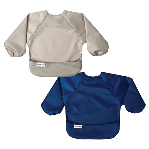 Vista 32 de Tiny Twinkle Babero de manga larga para bebés y niños pequeños Paquete de 2 baberos impermeables para comer, lavable a máquina y artículos
