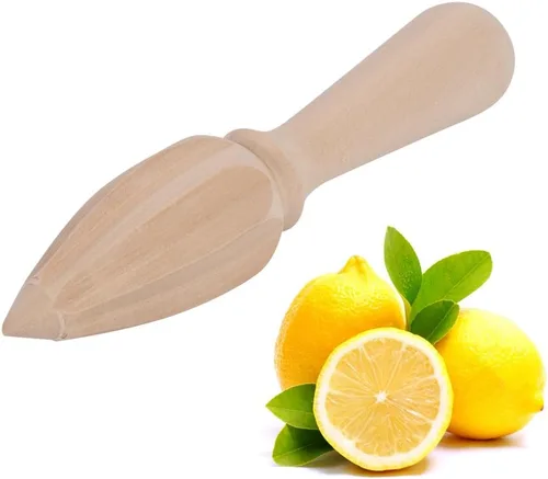 Vista 3 de FLEXMAN Wooden Lemon Squeezer Reamer, Multi Purpose Useful Manual Citrus Squeezer, Lemon Hand Juicer, Lime Squeezer for Lemons, Limes, Oranges