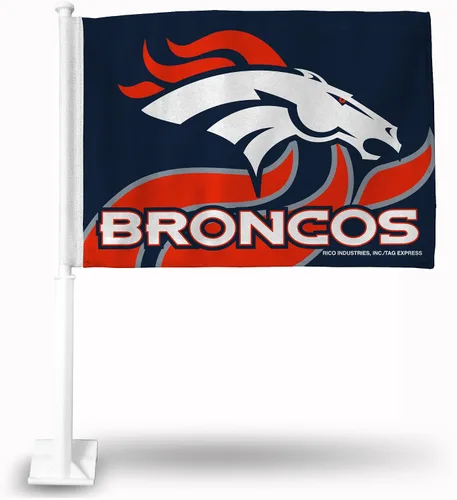 Vista 35 de Rico Industries NFL Double Sided Car Flag - 16" x 19" - Strong Pole That Hooks onto Car/Truck/Automobile