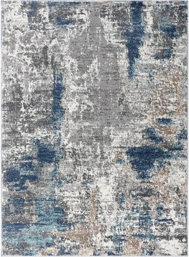 Vista 8 de LUXE WEAVERS Colección Euston 7679 - Alfombra abstracta azul de 5 x 7 pies